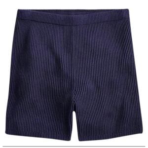 J.Crew Navy Blue Ribbed Knit Cashmere Cotton Casual Shorts M
